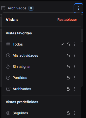 Grupo de acciones de vistas